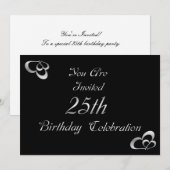 25e uitnodiging van de Birthday Party (Voorkant / Achterkant)