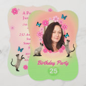 25e uitnodiging van de Birthday Party (Voorkant / Achterkant)