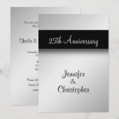 25e uitnodiging van een partij van de Jubileum (Voorkant / Achterkant)