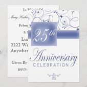 25e uitnodiging van een partij van de Jubileum (Voorkant / Achterkant)