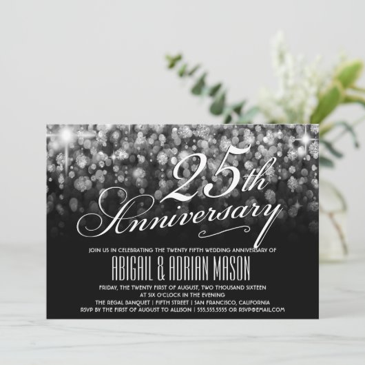 25e uitnodiging voor een Jubileum voor weddenschap (Staand voorkant)