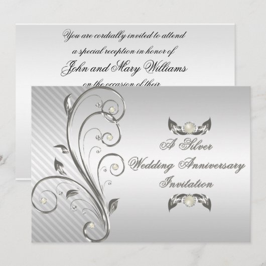 25e uitnodiging voor een Jubileum voor weddenschap (Voorkant / Achterkant)