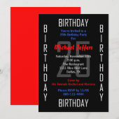 25e Uitnodiging voor verjaardagsfeestje 25 (Voorkant / Achterkant)