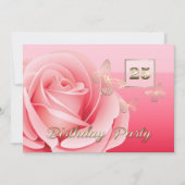 25e verjaardag Aangepaste uitnodigingen (Voorkant)