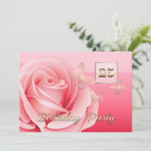 25e verjaardag Aangepaste uitnodigingen (Staand voorkant)