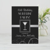 25e verjaardag Aangepaste uitnodigingen voor Enter (Staand voorkant)