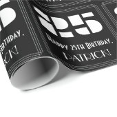 25e verjaardag: Art Deco Geïnspireerde look "25" e Cadeaupapier (Rol Hoek)