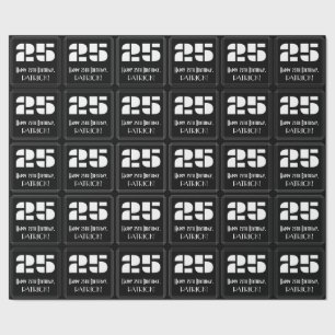 25e verjaardag: Art Deco Geïnspireerde look "25" e Cadeaupapier