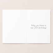 25e verjaardag - Art Deco Geïnspireerde look "25"  Folie Kaarten (Binnen)