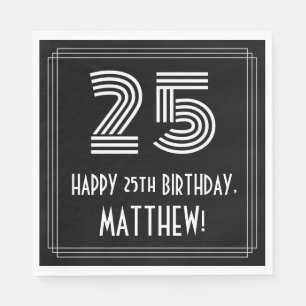 25e verjaardag: Art Deco Geïnspireerde look "25" + Servet