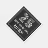 25e verjaardag: Art Deco Geïnspireerde look "25" + Servet (Hoek)