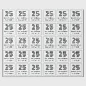 25e verjaardag: Art Deco geïnspireerde stijl "25"  Cadeaupapier (Vlak)