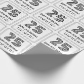 25e verjaardag: Art Deco geïnspireerde stijl "25"  Cadeaupapier (Hoek)