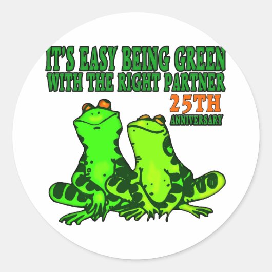 25e verjaardag b1 ronde sticker (Voorkant)