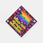 25e verjaardag: Beeldende hartenpatronen, regenboo Servet (Hoek)