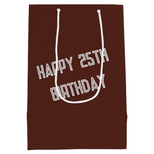 25e verjaardag bier op smartphone medium cadeauzakje (Achterkant)
