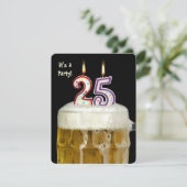 25e verjaardag Bierfeest Kaart (Staand voorkant)