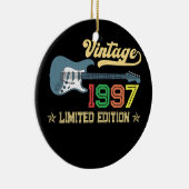 25e verjaardag cadeaus voor mannen gitaarlover keramisch ornament (Rechts)