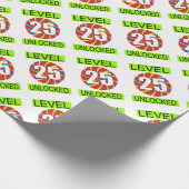 25e verjaardag computergamer cadeaupapier (Hoek)