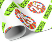 25e verjaardag computergamer cadeaupapier (Rol Hoek)