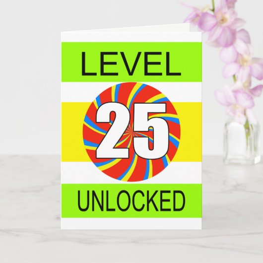 25e verjaardag computergamer kaart (Orchidee)