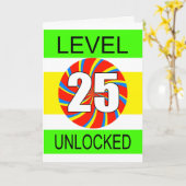 25e verjaardag computergamer kaart (Gele Bloem)