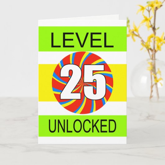 25e verjaardag computergamer kaart (Gele Bloem)