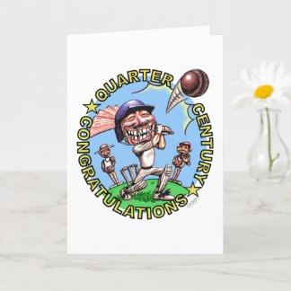 25e verjaardag cricket Kaart