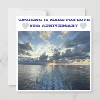 25e VERJAARDAG CRUISE DEURMagneet Magnetische Uitnodiging