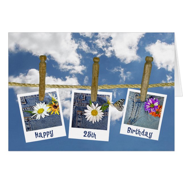 25e verjaardag Daisies (Voorkant Horizontaal)