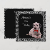 25e Verjaardag Dalmation & Dierenprint Frame Kaart (Voorkant / Achterkant)