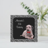 25e Verjaardag Dalmation & Dierenprint Frame Kaart (Staand voorkant)