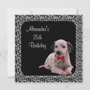 25e Verjaardag Dalmation & Dierenprint Frame Kaart
