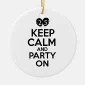 25e verjaardag design keramisch ornament (Voorkant)