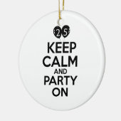 25e verjaardag design keramisch ornament (Links)