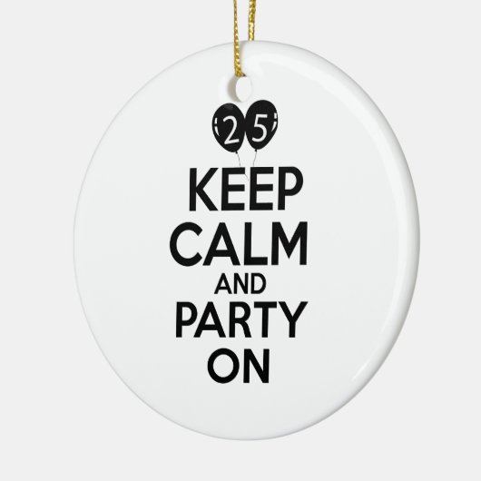 25e verjaardag design keramisch ornament (Links)