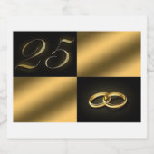 25e verjaardag, Etiket voor eten en drinken (Enkel label)