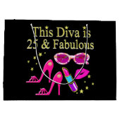 25E VERJAARDAG FABULOUS DIVA DESIGN GROOT CADEAUZAKJE (Achterkant)