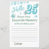 25e verjaardag Favoriete herinnering van de Birthd (Voorkant)