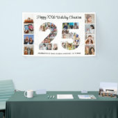 25e verjaardag feest nummer 25 fotocollage spandoek (Beurs)
