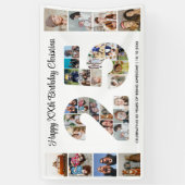 25e verjaardag feest nummer 25 fotocollage spandoek (Verticaal)