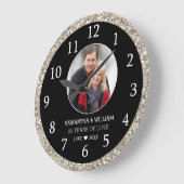 25e verjaardag Foto Zwart en zilver glitters  Grote Klok (Hoek)