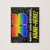 25e verjaardag — Fun, Colorful Music Symbols & "25 Legpuzzel (Verticaal)