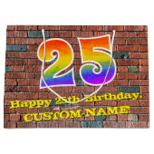 25e verjaardag: Fun, door graffiti geïnspireerde r Groot Cadeauzakje (Voorkant)