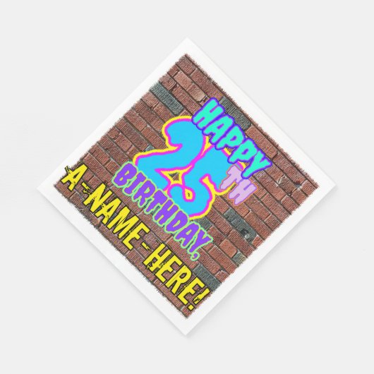 25e verjaardag ~ Fun, geïnspireerd door Urban Graf Servet (Hoek)