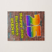 25e verjaardag: Fun Graffiti-geïnspireerde regenbo Legpuzzel (Horizontaal)