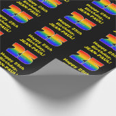 25e verjaardag: Fun, kleurrijke regenboog geïnspir Cadeaupapier (Hoek)