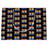 25e verjaardag: Fun Rainbow Event Number 25 Patter Groot Cadeauzakje (Voorkant)