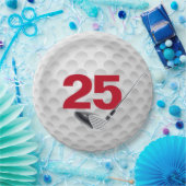 25e verjaardag Golf Ball Design Bord (Feest)