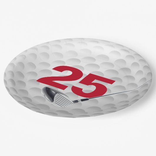 25e verjaardag Golf Ball Design Bord (Gekanteld)